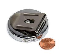 Aomag Super Aimants en néodyme Clip ceinture 45 kg support magnétique pour outil de tour de taille 50 mm de diamètre