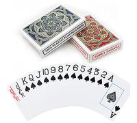 Aomaic 2 Pack Cartas Poker Plastico Baraja Poker Índice Grande Tarjeta Baraja de Cartas Poker Cards para Familias Plastico Playing Cards Fiesta Juego de Cartas