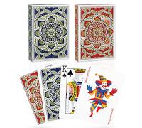 Aomaic Cartas Poker 2 Pack Baraja Poker Índice Estándar Tarjeta Baraja de Cartas Poker Cards para Familias Playing Cards Fiesta Juego de Cartas