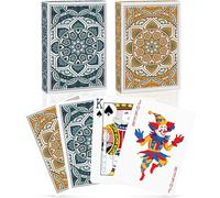 Aomaic Cartas Poker 2 Pack Baraja Poker Índice Estándar Tarjeta Baraja de Cartas Poker Cards para Familias Playing Cards Fiesta Juego de Cartas
