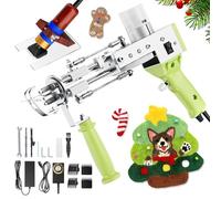 Aomdom Pistola Tufting 2 en 1 Tufting Gun 7-21 mm Tufting Pistola 5-40 puntos/sec Cut Pile& Loop Pila Tufting Gun Set para alfombra eléctrica Navidad Halloween DIY Alfombra