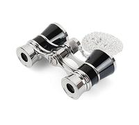 Aomekie 3X25 Prismáticos Opera Prismaticos Teatro con Collar De Cadena para Espectáculo Partido (Negro)