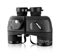 Aomekie Prismáticos Marinos 10X50 BAK4 Prismáticos Militares de Navegación de Uso Militar para Navegación Canotaje Pesca Deportes Acuáticos (Negro)