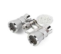 Aomekie Prismáticos Teatro para Ópera Retro Con Collar De Cadena Para Espectáculo Partido (Plata)