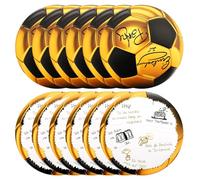 Aomhrek Invitaciones CumpleañOs Infantil 12 Piezas InvitacióN Futbol Redondo Invitaciones Para Infantiles InvitacióN FúTbol Oro