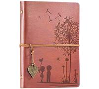 Aomiduo Diario de Viaje Diario Cuaderno Vintage Cuaderno de Cuero A5 Rellenable 100 Hojas / 200 Páginas Papel sin ácido 80GSM La Mejor Idea de Regalo (marrón, A5 21x14.5cm)