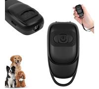 Aomig Antiladridos para Perros, Mini Dispositivo Antiladridos Ultrasónicos con Linterna LED, Ultrasónico Antiladridos Disuasivos Perros Recargable, Tapón De Corteza para Perros, Negro