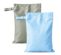 Aomig Bolsas Impermeables, En Paquete de Dos, Imprescindibles para Viajar | Colores Lisos y Sencillos, Bolso con Asas y Cierre de Corchete, Gran Capacidad, Almacenamiento Ordenado, Multifuncional