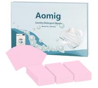 Aomig Detergente Tiras, 90 Hojas Melocotón, Suavizante