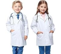 Aomig Disfraz de Medico Niños, Cosplay Médico Juego Regalo para Niños Niñas Verde 140 Yardas