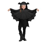 Aomig Disfraz Halloween Niño, Capa de Murciélago Con Capucha 60cmX115cm, Capa de Bruja Para Niños, Vampiro Para Halloween Carnavales Fiestas Temáticas Cosplay