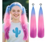 Aomig Extensiones para Trenzas, 24" Pelo Sintético Trenzas Africanas, Gradiente Coleta Postiza