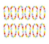 Aomig Flores Hawaianas Guirnalda, 12 Pcs Collar de Flores Hawaianas, Decoraciones de Fiesta Hawaiana Leis para Playa Fiesta Hawaiana