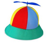 Aomig Gorra de Hélice de Colores, Sombrero de Pescador, Sombrero de Helicóptero Unisexo, Tapa de hélice extraíble Adecuado para Fiestas al Aire Libre, Cosplay (NiñOs-B
