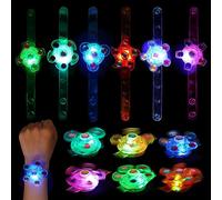 Aomig Juguetes de Fiesta a Granel,14pcs Pulseras Luminosas LED,Favores de Fiesta para Niños,Brillo En Oscuridad Juguetes Cumpleaños Semana Santa Navidad Halloween Favores para Niños, Niñas