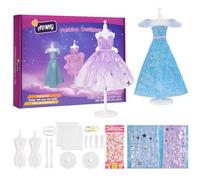 Aomig Kit Diseña la Moda Niña, 24Pcs DIY Kit de Costura para Manualidades, Fashion Designer Kit de Costura, Juguetes De Aprendizaje Regalos de Cumpleaños y Navidad para Niñas de 6-12 Años