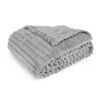 Aomig Manta Sofa de Felpa de Conejo Grande, 200cmx150cm Mantas para Cama Super Suave Cálida, Mantas para Sofa, Blanket para Cama Invierno Gordas, Cálida y Mullida para Sofa, Cama y Sobrecama, Gris