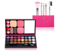 Aomig Maquillaje para Niñas, 6 Pcs Juego Lavable, Regalo de Princesa para Fiesta Cumpleaños Navidad (Rosado)