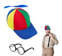 Aomig Sombrero Helicóptero, Gorra de Béisbol, Sombrero de Sol Adultos | Gorra de Béisbol de con Gafas, Sombrero Helicóptero Extraíble Adecuado para Aire Libre Viajar Fiestas Cosplay