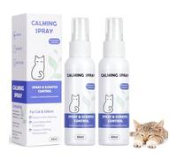 Aomig Spray Relajante para Gatos, Relajante para Gatos Spray, Reduce Estrés y Ansiedad, Alivia Agresión y Nerviosismo, Ideal para Viajes y Hogar, 120ml