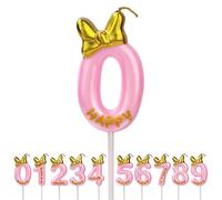 AOMIG Velas Cumpleaños Originales, Número 0 Velas Cumpleaños Divertidas, Velas de Pastel Cumpleaños, Velas Personalizadas para Cumpleaños, Aniversario, Fiesta Temática, Número 0-9 para Elegir