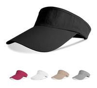 Aomig Viseras para Mujer, Sombrero Mujer Verano Transpirable Ajustable, Gorra Mujer Visera Unisex de Malla para Running Beisbol Tenis Golf, Negro