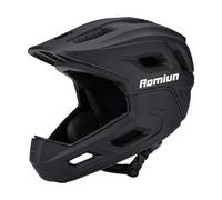 Aomiun Casco Integral para Niños con Casco Juvenil Mejorado, Mentonera Reforzada, 18 Orificios de Ventilación, de Bicicleta, Transpirable y Ligero, Talla (51-54 cm) (Negra)
