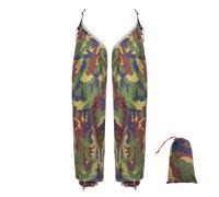 Aomiun Pantalones Impermeables Ligeros para Senderismo, Mallas Impermeables Plegables con Banda Ajustable Y Hebilla De Fijación Inferior para Acampar y Hacer Senderismo Al Aire Li (Patrón Deportivo)