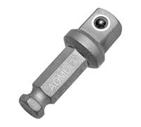 AOMUCH Adaptador de enchufe hexagonal 7/16 a 1/2 cuadrado, convertidor de bola de resorte, retenedor de bola de 5 cm