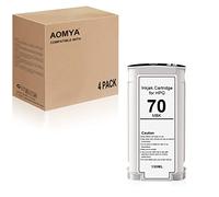 Aomya Cartuchos de tinta compatibles con HP 70 para cabezal de impresión HP70 C9404A C9405A C9406A C9407A Designjet Z2100 Z5200 Z3100 Z3200 (negro mate)