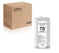 Aomya Cartuchos de tinta compatibles HPQ 70 de tinta completa para cabezal de impresión HP70 C9404A C9405A C9406A C9407A Designjet Z2100 Z5200 Z3100 Z3200 (potenciador de brillo)