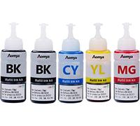 Aomya Inkjet Kit de Recarga de Tinta para T6641, T6642, T6643, T6644, Compatible con Expression Ecotank ET-2550, ET-2500, ET2600,ET-2650, ET-4500,L100, L350, L200, L355 L550 L555 L201 (2BK, C, M, Y)