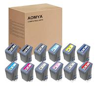 Aomya Paquete de 12 cartuchos de tinta compatibles PFI-1000 de repuesto para Canon PFI1000, uso para impresora Canon imagePROGRAF PRO-1000, 80 ml x 12 colores (PBK, MBK, C, M, Y, R, PM, GY, PC, CO,