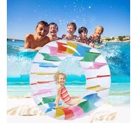 AONAT 120CM Rueda Hinchable de Agua, Flotador Adulto para Piscina y Playa, Rodillo Inflable Gigante, Colchoneta Piscina, Barca Hinchable para Niños