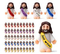 AONAT 50 Piezas Mini Figuras de Jesús, Minifiguras de Jesús, Decoraciones de Pascua, pequeñas Figuras de Jesúss pequeño para esconderse y Buscar, Regalo de Bautizo, Escuela