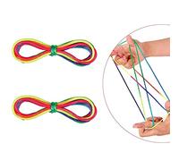 AONAT Sunshine Smile Arcoíris, 2 Piezas Macrame Cuerda, Juego de Dedos, Cuerda Arcoíris, Cuerda para Dedo, Rainbow Rope, 78cm