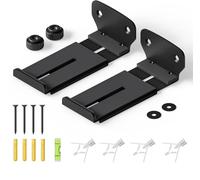 AONAYIOA Soporte de Pared para soundbar (Almohadillas Anti-rasguño), Compatible con Samsung, LG, Sony, etc. Debajo del TV, Profundidad 10.4cm-16cm Ajustable, soporta hasta 40 Libras