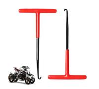 AONAYO 2 ganchos de resorte, alicates de resorte de freno, herramienta de freno de tambor, gancho de resorte de escape, extractor de resorte en T, extractor de resorte de acero, para motocicleta, moto