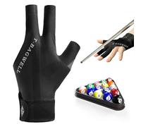 AONAYO Einzelpaket Billard Handschuh,Billard Handschuh Links,Snookerhandschuhe,Einstellbare Billiard Handschuhrutschfeste Billardhandschuhe,Dreifinger-Billardhandschuhe,Atmungsaktiv,Schwarz