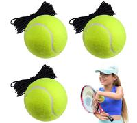 AONAYO Juego de 3 pelotas de tenis con cuerda, pelota de tenis con cuerda, para entrenamiento de tenis, entrenamiento de tenis, pelota de rebote, pelota con cuerda, adecuada para entrenamiento de