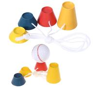 AONAYO Tees de golf, 4 piezas de té de golf, de plástico, para invierno, de goma, con diferentes alturas y multicolor, para días helados para la práctica