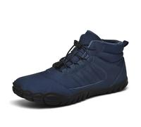 AONEGOLD Barefoot Botines Hombre Invierno Mujer Calentitas Cómodas Luces Minimalistas Zapatos Antideslizante Running Fitness Zapatillas(Azul,39 EU)
