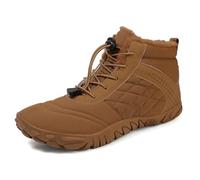 AONEGOLD Barefoot Botines Hombre Invierno Mujer Calentitas Cómodas Luces Minimalistas Zapatos Antideslizante Running Fitness Zapatillas(Marron,43 EU)