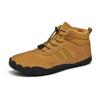 AONEGOLD Barefoot Botines Hombre Invierno Mujer Calentitas Cómodas Luces Minimalistas Zapatos Antideslizante Running Fitness Zapatillas(Amarillo,45 EU)