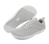 AONEGOLD Barefoot Minimalistas Hombre Mujer Zapatillas De Trail Running Ligeros Transpirables Deporte con Horma Ancha Zapatos Descalzos Calzado para Fitness(Gris/44EU)