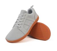 AONEGOLD Barefoot Minimalistas Hombre Mujer Zapatillas De Trail Running Ligeros Transpirables Deporte con Horma Ancha Zapatos Descalzos Calzado para Fitness(Gris/38EU)