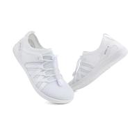 AONEGOLD Barefoot Minimalistas Hombre Mujer Zapatillas De Trail Running Ligeros Transpirables Deporte con Horma Ancha Zapatos Descalzos Calzado para Fitness(700 Blanco/40EU)