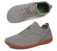 AONEGOLD Mujer Barefoot Minimalistas Hombre Zapatillas De Trail Running Ligeros Transpirables Deporte con Horma Ancha Zapatos Descalzos Calzado para Fitness(Gris-43EU)