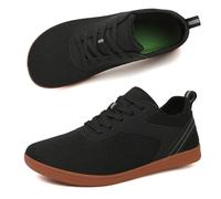 AONEGOLD Mujer Barefoot Minimalistas Hombre Zapatillas De Trail Running Ligeros Transpirables Deporte con Horma Ancha Zapatos Descalzos Calzado para Fitness(Negro-40EU)