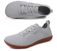 AONEGOLD Mujer Barefoot Minimalistas Hombre Zapatillas De Trail Running Ligeros Transpirables Deporte con Horma Ancha Zapatos Descalzos Calzado para Fitness(966 Gris,39EU)